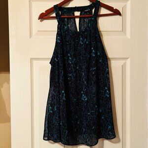 Torrid Size 1 Forest Green with Black Dark Romantic Halter Top Dark Fairy NWOT